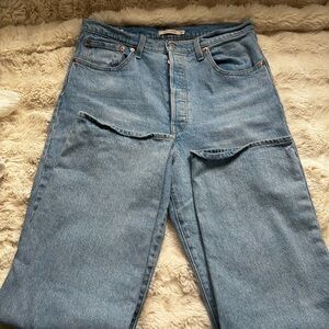 Levi's Women's Rib Cage Button fly Blue Jeans